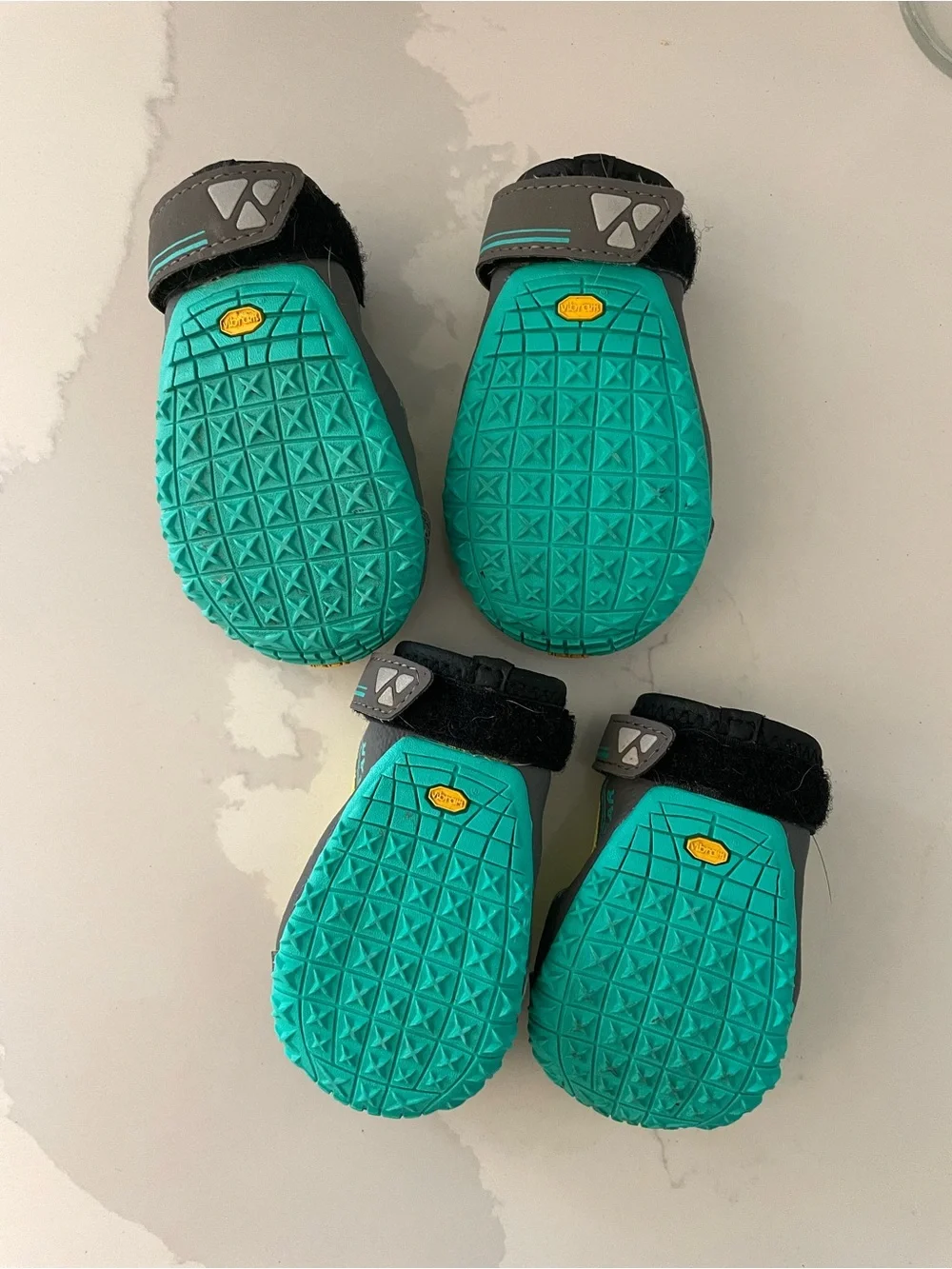 RuffWear Neon Yellow & Gray Dog Boots - Set of 4